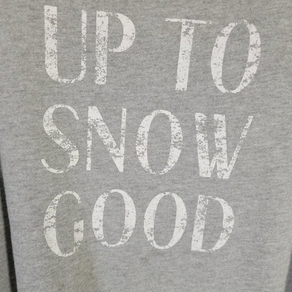Maurices Grey and Blue Up To Snow Good Sweatshirt Size Medium - Picture 2 of 8